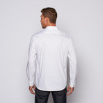 Button-Up // White + Blue Stripe (US: 15R)