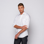 Button-Up // White + Blue Stripe (US: 15R)