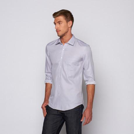 Slim Fit Button-Up // Grey Dobby (US: 15R)