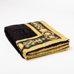 Versace San Tropez Beach Towel // Black