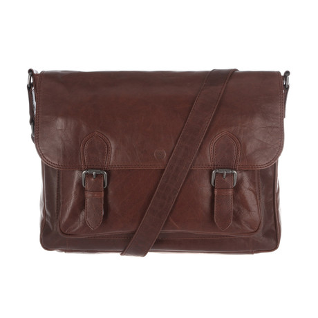 Baker Leather Satchel // Conker Brown