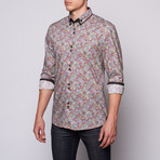 Banana Lemon // Floral Button-Up // Grey (2XL)