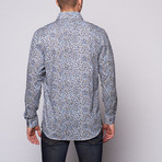 Floral Button-Up // Blue (M)