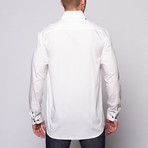 Top Stitch Collar Button-Up // White (S)