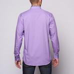 Floral Trim Button-Up // Purple (M)