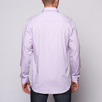 Checkered Button-Up // Purple + White (S)