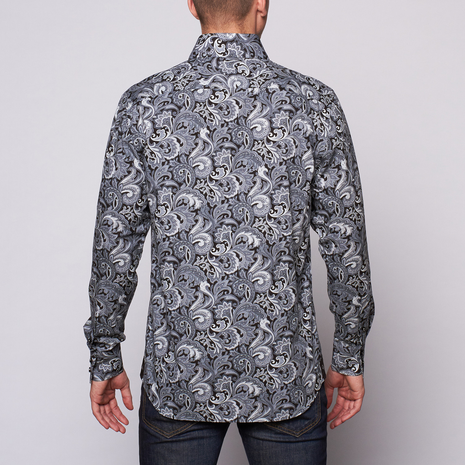Paisley Button-Up // Grey (XL) - Bold Shirting - Touch of Modern
