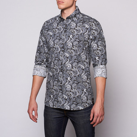 Paisley Button-Up // Grey (S)