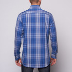 Plaid Button-Up // Blue (M)