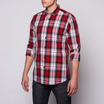 Plaid Button-Up // Red (L)