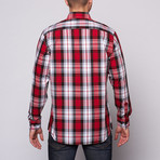 Plaid Button-Up // Red (L)