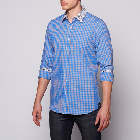 Gingham Button-Up // Blue (S)