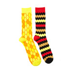 African Honeycomb Sock Pack // Set of 2