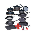 Swiss Diamond Cookware Set + BergHOFF Neo Drawer Knife Block