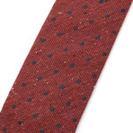 Tweed Dot Tie // Red + Navy