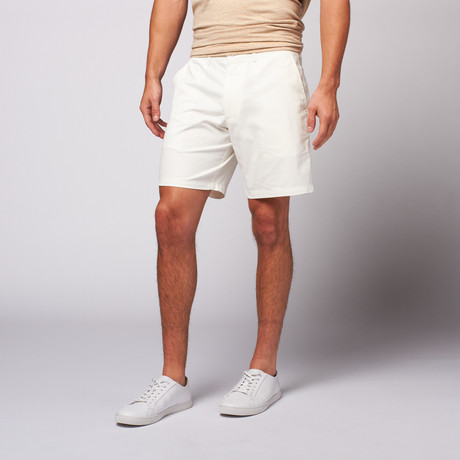 8" Inseam Twill Shorts // White (29)