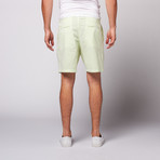 8" Inseam Seersucker Shorts // Citrus + White (36)