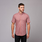 Short Sleeve Plaid Shirt // Coral (XL)