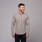 Long Sleeve Mini Check Shirt // Green + Navy + Red (S)