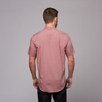 Short Sleeve Plaid Shirt // Coral (L)