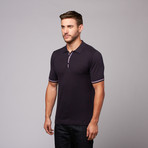 Slim Fit Knit Polo // Navy + Red + White + Blue (M)