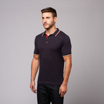 Slim Fit Knit Polo // Navy + Wine + Green (M)
