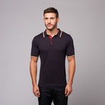 Slim Fit Knit Polo // Navy + Wine + Green (L)