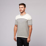 Breton Stripe Knit // Off White + Navy (XL)