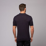 Slim Fit Knit Polo // Navy + White (S)