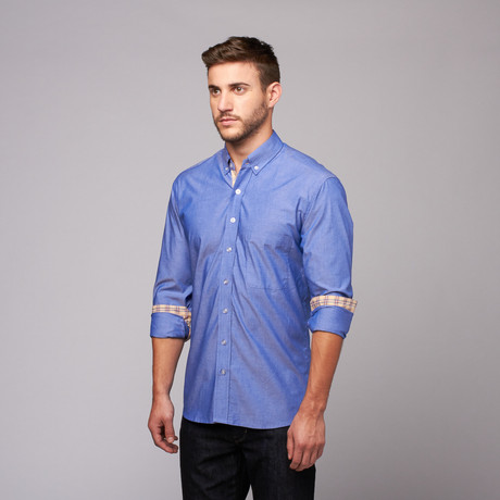 Reichardt Threads // Samame Button Down Shirt // Blue Chambray (XS)