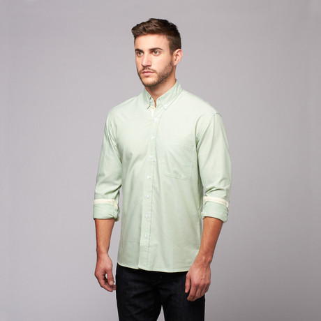 Reichardt Threads // Life's A Hike Button Down Shirt // Light Green (XS)