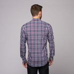 Reichardt Threads // McCormick Button Up Shirt // Navy + White Plaid (L)