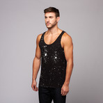 Space Splatter Tank // Black (L)