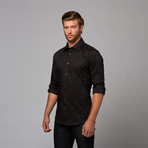 Slim Fit Button Up Shirt // Black (S)