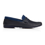 BUB Shoes // Leather + Suede Penny Loafer // Navy (Euro: 40)