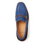 BUB Shoes // Leather + Suede Two-Tone Loafer // Blue (Euro: 40)
