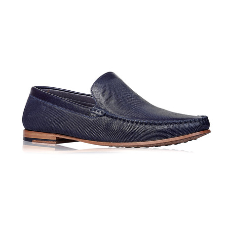 BUB Shoes // Textured Loafer // Navy (Euro: 40)