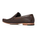 BUB Shoes // Textured Loafer // Brown (Euro: 40)