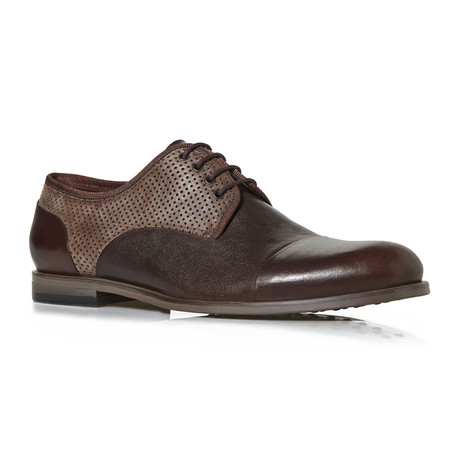 BUB Shoes // Perforated Cap Toe Oxford // Brown (Euro: 40)