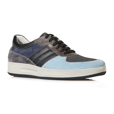 BUB Shoes // Leather + Suede Sneaker // Blue (Euro: 40)