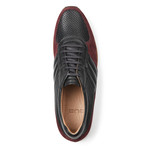 BUB Shoes // Leather + Suede Two-Tone Sneaker // Maroon (Euro: 40)