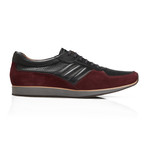 BUB Shoes // Leather + Suede Two-Tone Sneaker // Maroon (Euro: 40)
