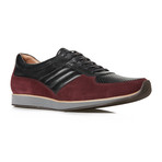 BUB Shoes // Leather + Suede Two-Tone Sneaker // Maroon (Euro: 40)