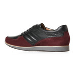 BUB Shoes // Leather + Suede Two-Tone Sneaker // Maroon (Euro: 40)