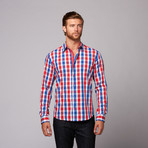 Luciano Button-Up // Royal Blue + Red (L)