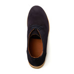 Wednesday Whiskey // Teel Mid Perfo Derby // Dark Blue Suede (Euro: 42)
