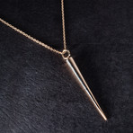 Premium 14K Yellow Gold Spike Pendant (Small)