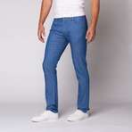 Slim Straight Fit Denim // Palladium Plated Hardware (30WX34L)