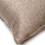 Decorative Cushion Cover // Silver + Beige (15.7"L x 15.7"W)