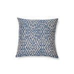 Decorative Cushion Cover // Blue + Beige (15.7"L x 15.7"W)